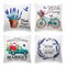 G128 Spring Decoration Farmhouse Flowers Bloom Waterproof Throw Pillow Covers | 18 x 18 in | Set of 4, Beautiful Cushion Covers for Spring Sofa Couch Decoration